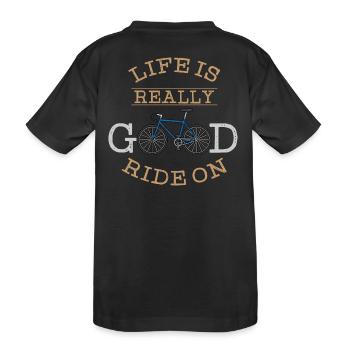 cycle - Kids' Premium Organic T-Shirt - black - Back