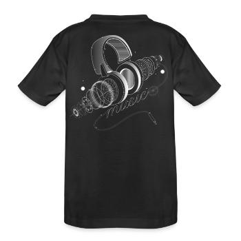 Parties individuelles d'un audio Casque - T-shirt bio Premium Enfant - noir - Dos