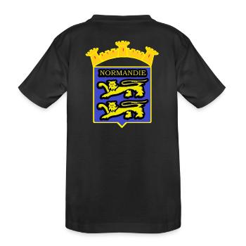 NORMANDY ABZEICHEN - Kinder Premium Bio T-Shirt - Schwarz - Hinten