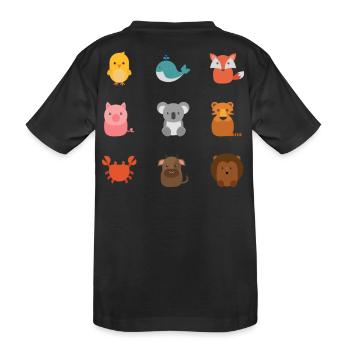 Natur - Kinder Premium Bio T-Shirt - Schwarz - Hinten