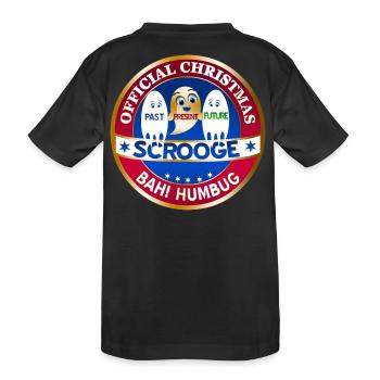 Scrooge Vergangenheit Gegenwart Zukunft Abzeichen - Kinder Premium Bio T-Shirt - Schwarz - Hinten