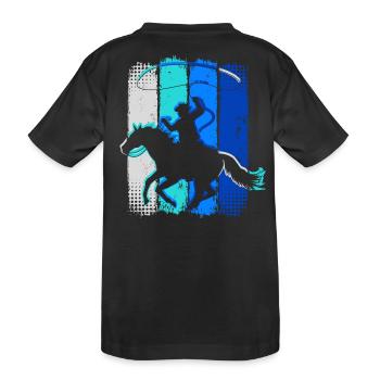 Retro Cowboy - Vintage Rider Western - Kids' Premium Organic T-Shirt - black - Back