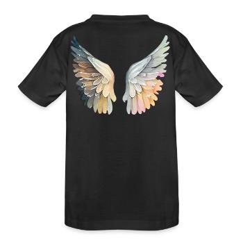 Ailes d'ange pastel artistic - T-shirt bio Premium Enfant - noir - Dos