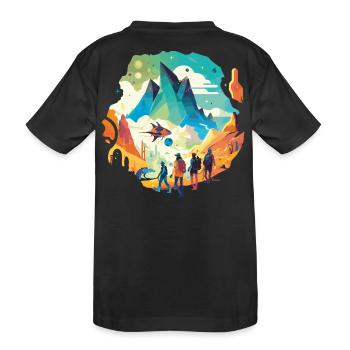 Reise zum Mittelpunkt der Erde - Kinder Premium Bio T-Shirt - Schwarz - Hinten