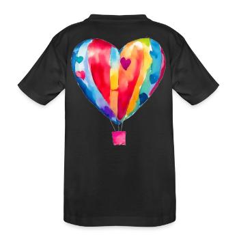 Balloon - Kids' Premium Organic T-Shirt - black - Back