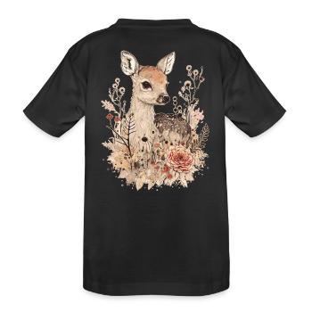 Fawn fawn - Kids' Premium Organic T-Shirt - black - Back