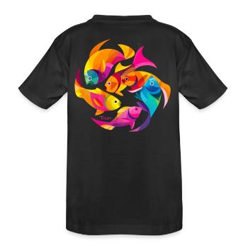 Tropical Colors - Kids' Premium Organic T-Shirt - black - Back