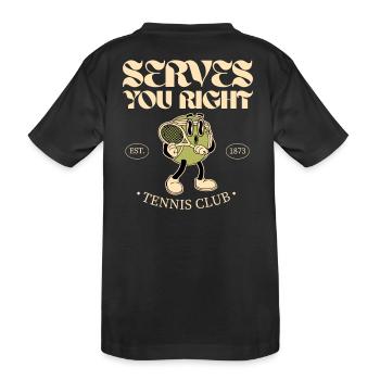 Serves You Right Tennis Club - Kinder Premium Bio T-Shirt - Schwarz - Hinten