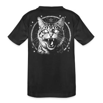 Bewitched Tabby - Kids' Premium Organic T-Shirt - black - Back