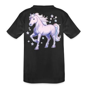 Cheval avec des étoiles - T-shirt bio Premium Enfant - noir - Dos