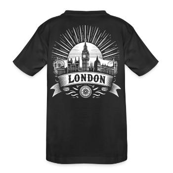 Conception de chemises londoniennes avec Big Ben - T-shirt bio Premium Enfant - noir - Dos