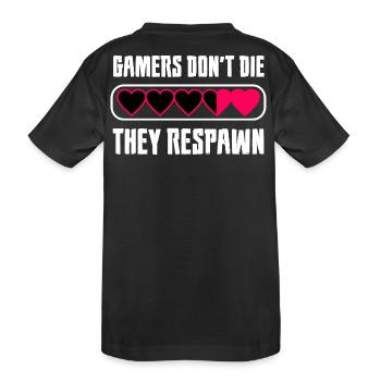 Message du cœur du joueur - T-shirt bio Premium Enfant - noir - Dos
