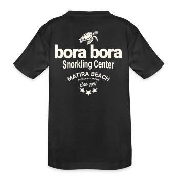 Bora Bora Tauchen - Kinder Premium Bio T-Shirt - Schwarz - Hinten