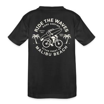 Malibu Surf Vintage Vélo Planche - T-shirt bio Premium Enfant - noir - Dos