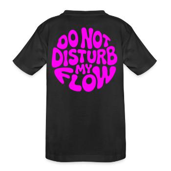 Ne dérange pas mon flux sous la marque rose - T-shirt bio Premium Enfant - noir - Dos