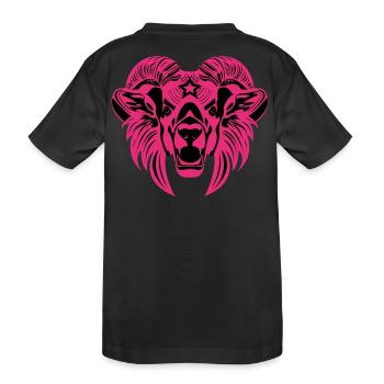 Tête d’animal – Animal mythique, Animal, Lion, Chèvre, Bélier, Bouc - T-shirt bio Premium Enfant - noir - Dos