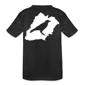 Kiersper Rauk avec blanc Stadtsillhouette - T-shirt bio Premium Enfant - noir - Dos