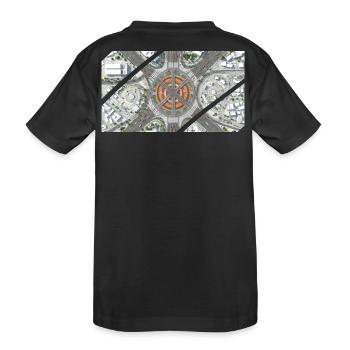 Mosaïque du rond-point urbain - T-shirt bio Premium Enfant - noir - Dos