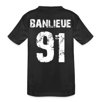 banlieue 91 - T-shirt bio Premium Enfant - noir - Dos