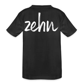 dix 10 numéro de cadeau d'anniversaire - T-shirt bio Premium Enfant - noir - Dos
