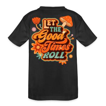 Laissez les bons moments rouler rétro Vintage Design - T-shirt bio Premium Enfant - noir - Dos
