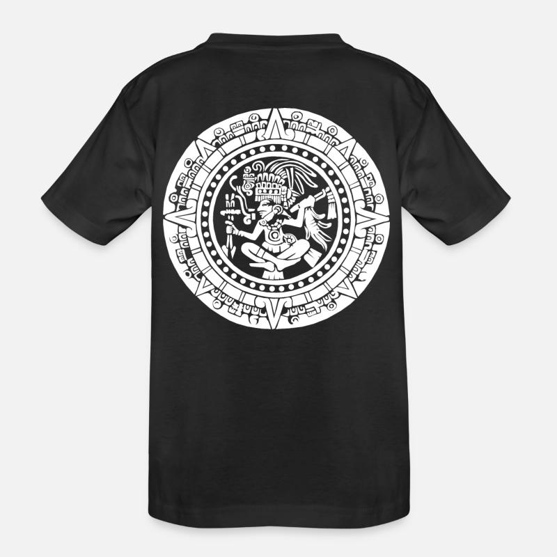 Calendrier maya - Blanc - T-shirt bio Premium Enfant - noir