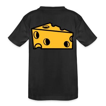 fromage suisse en tranches avec des trous - T-shirt bio Premium Enfant - noir - Dos