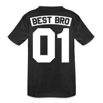 Best Bro - Kinder Premium Bio T-Shirt - Schwarz - Hinten