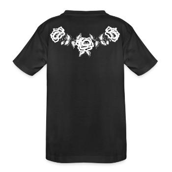 Western Rose - Rückseite vintage retro country sw - Kinder Premium Bio T-Shirt - Schwarz - Hinten