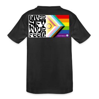 🌈♿ Pride & Disability – Including Flag - Kids' Premium Organic T-Shirt - black - Back