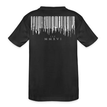 Barcode Tropfen White Est. MMXVI - Kinder Premium Bio T-Shirt - Schwarz - Hinten