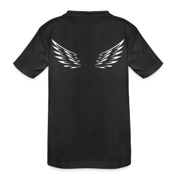 wing - Kids' Premium Organic T-Shirt - black - Back
