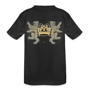 Lion and Crown - Kinder Premium Bio T-Shirt - Schwarz - Hinten