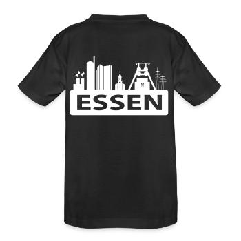 Skyline city of Essen - Kids' Premium Organic T-Shirt - black - Back