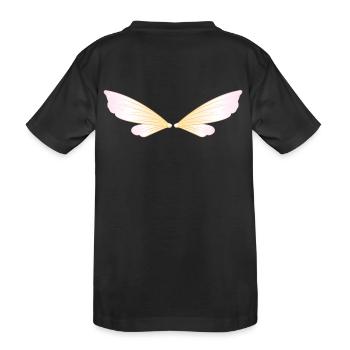 pixie wings - Kids' Premium Organic T-Shirt - black - Back