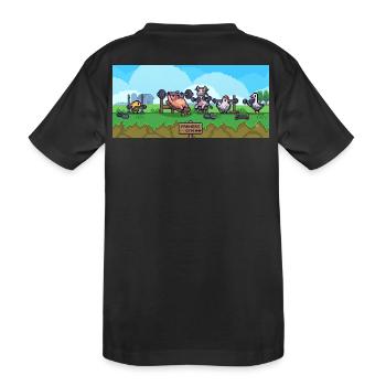 Peasant Gym Pixel Show - Kids' Premium Organic T-Shirt - black - Back