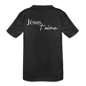 Jésus t'aime - T-shirt bio Premium Enfant - noir - Dos