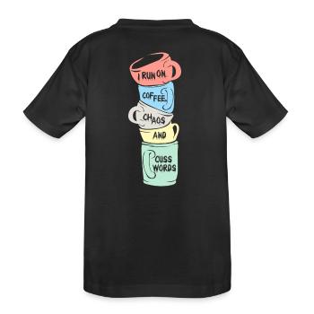Kaffee - Kinder Premium Bio T-Shirt - Schwarz - Hinten
