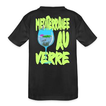 Méditerranée au Verre - Suréalisme petiteToulon - T-shirt bio Premium Enfant - noir - Dos