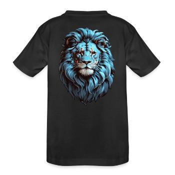 Lion - Kids' Premium Organic T-Shirt - black - Back