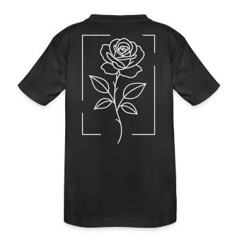 Pink Minimal Noir Line - Kids' Premium Organic T-Shirt - black - Back