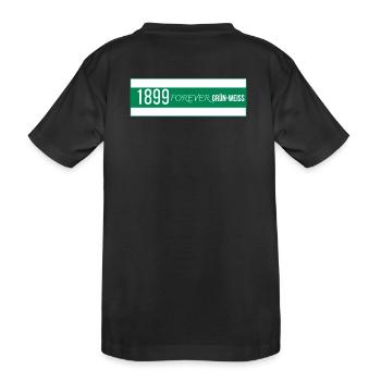 1899 forever grün-weiss Rückendruck Bremen - Kinder Premium Bio T-Shirt - Schwarz - Hinten
