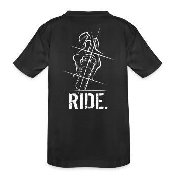 Superbike Supersport Motorrad Biker Racing ride - Kinder Premium Bio T-Shirt - Schwarz - Hinten
