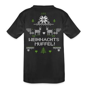 Christmas grouch, Ugly Christmas - Kids' Premium Organic T-Shirt - black - Back