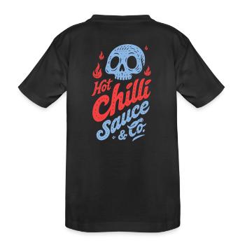 Design de la sauce piment Blue Skull - T-shirt bio Premium Enfant - noir - Dos