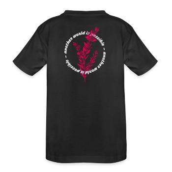 Another world is possible - Kinder Premium Bio T-Shirt - Schwarz - Hinten