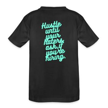 Hustle - Kids' Premium Organic T-Shirt - black - Back