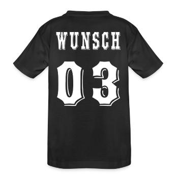 wunsch 03 - Kinder Premium Bio T-Shirt - Schwarz - Hinten