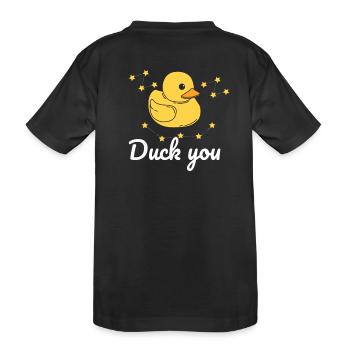 Canard disant cadeau - T-shirt bio Premium Enfant - noir - Dos