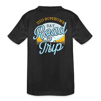 Road trip - Kids' Premium Organic T-Shirt - black - Back